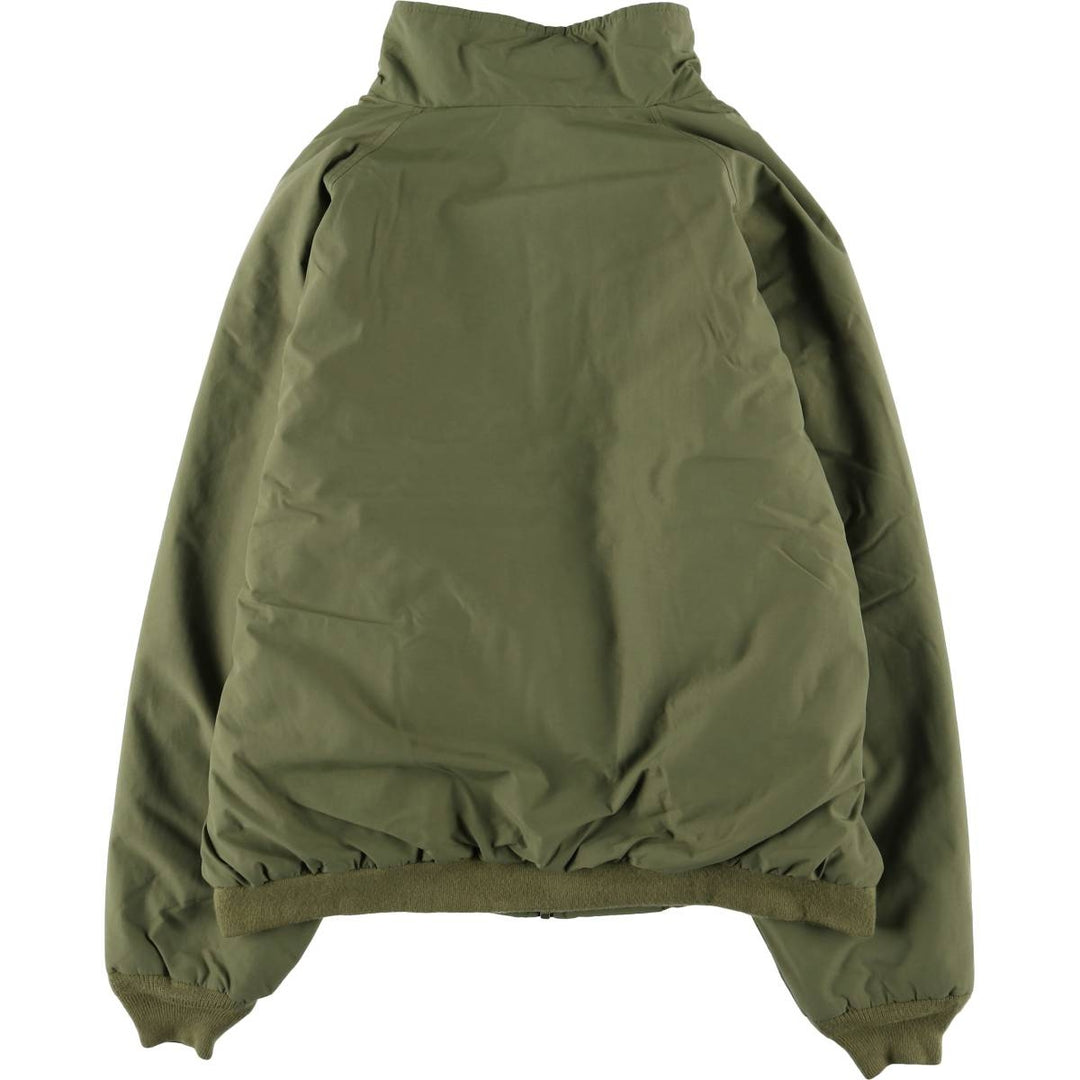 2000'S Lands' End Windcheck padded puffer jacket, men's size XL Nylon Khaki type Vintage Second Hand