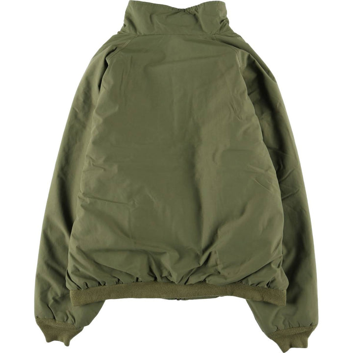 2000'S Lands' End Windcheck padded puffer jacket, men's size XL Nylon Khaki type Vintage Second Hand