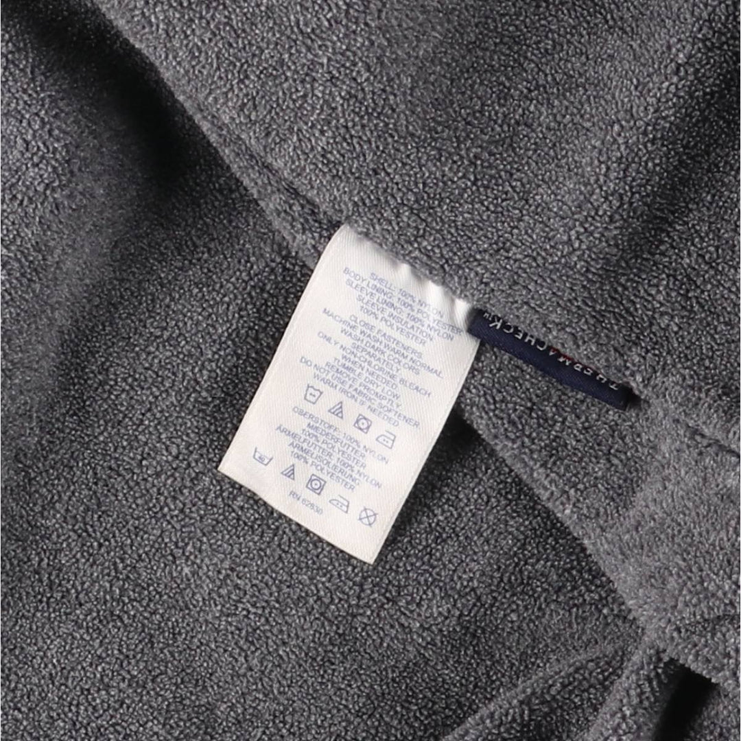 2000'S Lands' End Windcheck padded puffer jacket, men's size XL Nylon Khaki type Vintage Second Hand