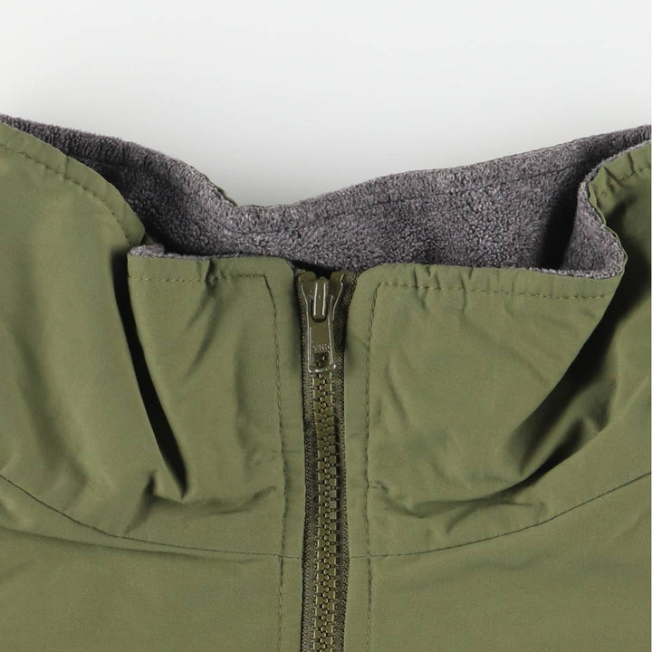 2000'S Lands' End Windcheck padded puffer jacket, men's size XL Nylon Khaki type Vintage Second Hand