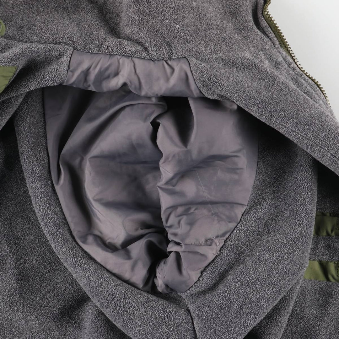 2000'S Lands' End Windcheck padded puffer jacket, men's size XL Nylon Khaki type Vintage Second Hand