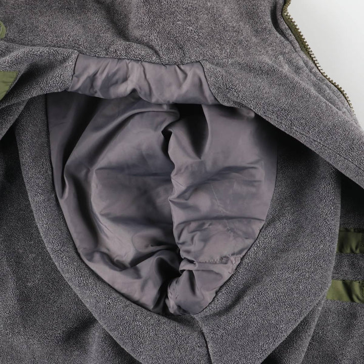 2000'S Lands' End Windcheck padded puffer jacket, men's size XL Nylon Khaki type Vintage Second Hand