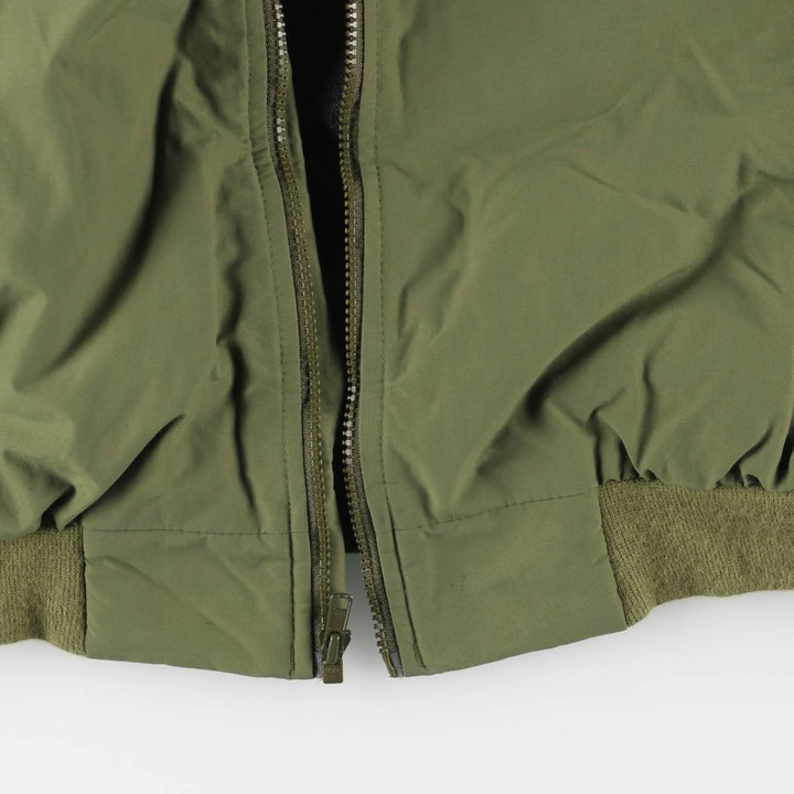 2000'S Lands' End Windcheck padded puffer jacket, men's size XL Nylon Khaki type Vintage Second Hand