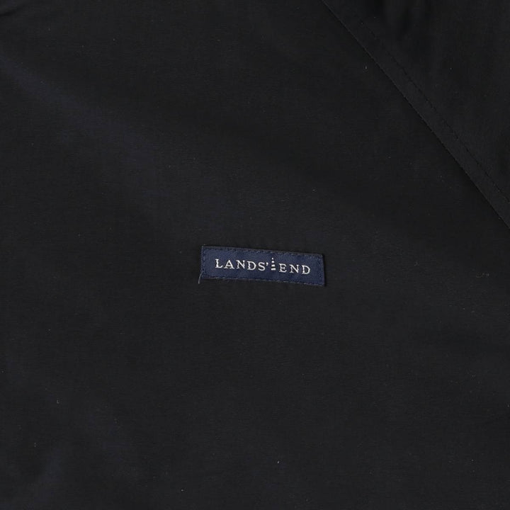 LANDS' END WINDCHECK Men's Padded Puffer Jacket, Size L Nylon black type Vintage Second Hand