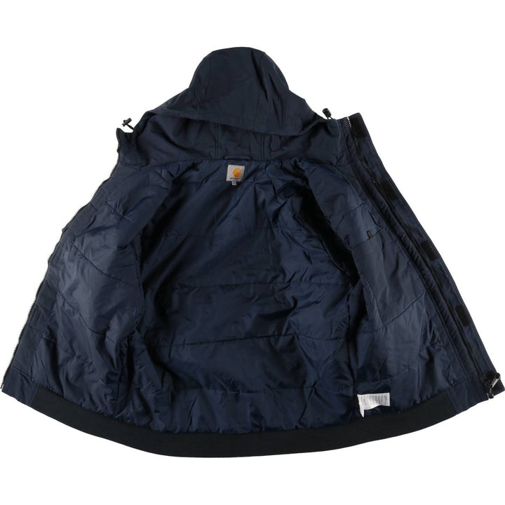 Carhartt Kodiak Blouson, a padded hoodie and puffer jacket, size XL, for men Nylon navy blue type Vintage Second Hand
