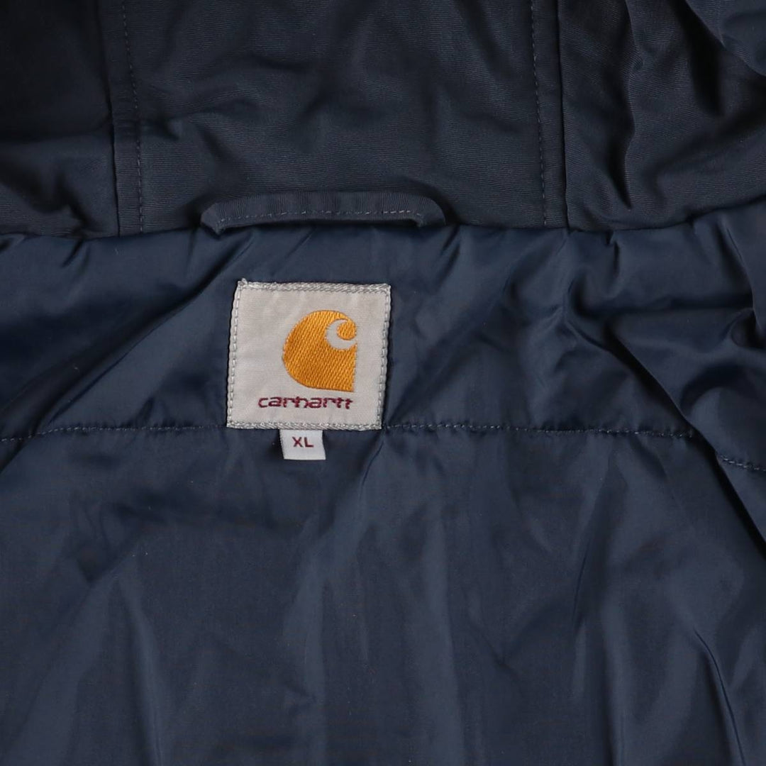 Carhartt Kodiak Blouson, a padded hoodie and puffer jacket, size XL, for men Nylon navy blue type Vintage Second Hand