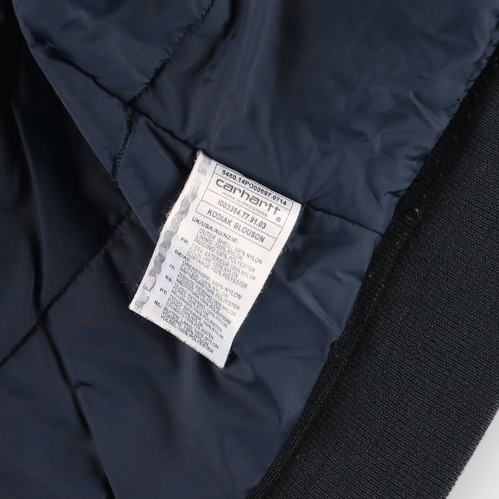 Carhartt Kodiak Blouson, a padded hoodie and puffer jacket, size XL, for men Nylon navy blue type Vintage Second Hand