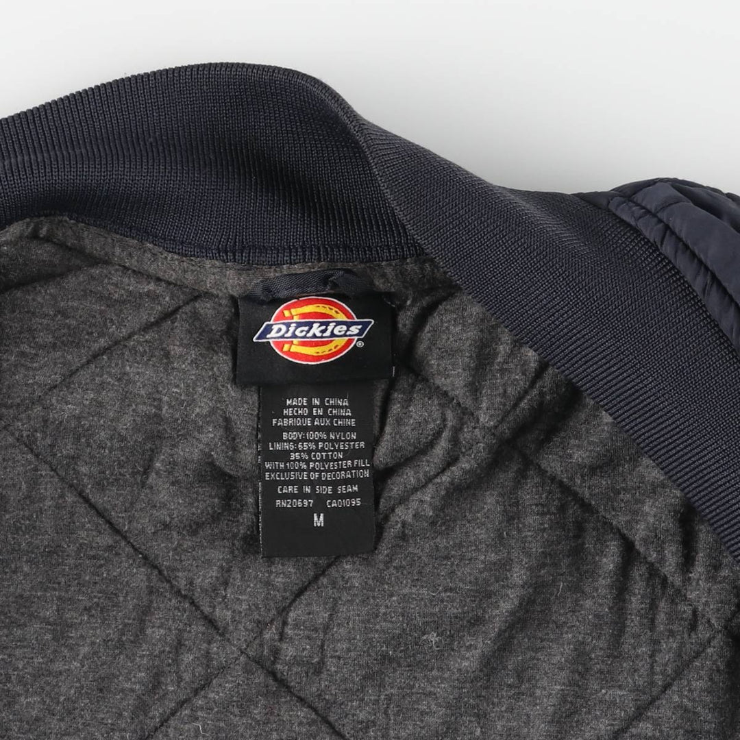 Dickies Quilted Puffer Jacket, Men's Size Medium Nylon navy blue type Vintage Second Hand