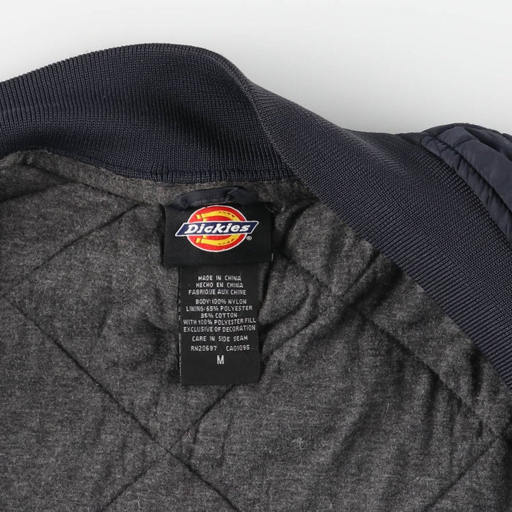 Dickies Quilted Puffer Jacket, Men's Size Medium Nylon navy blue type Vintage Second Hand