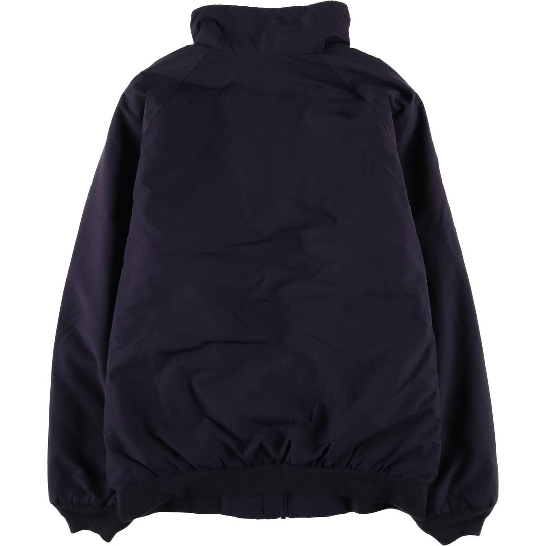 2000'S Lands' End Windcheck padded puffer jacket, men's size M Nylon navy blue type Vintage Second Hand