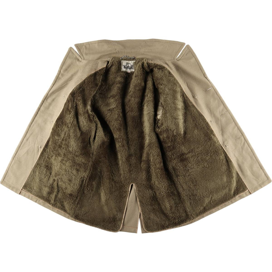 Vintage 1970'S WOOLRICH double-breasted padded wool boa coat, size M, men's unclear Beige type Vintage Second Hand