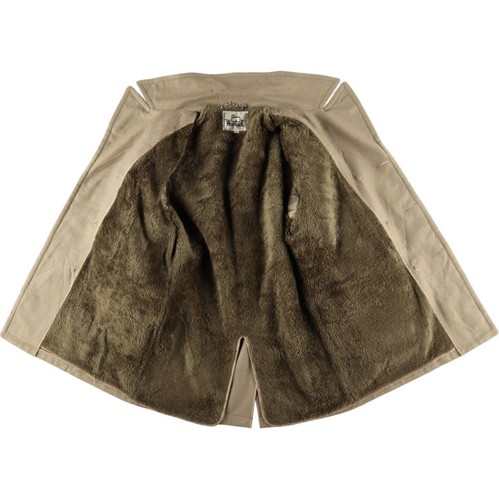 Vintage 1970'S WOOLRICH double-breasted padded wool boa coat, size M, men's unclear Beige type Vintage Second Hand