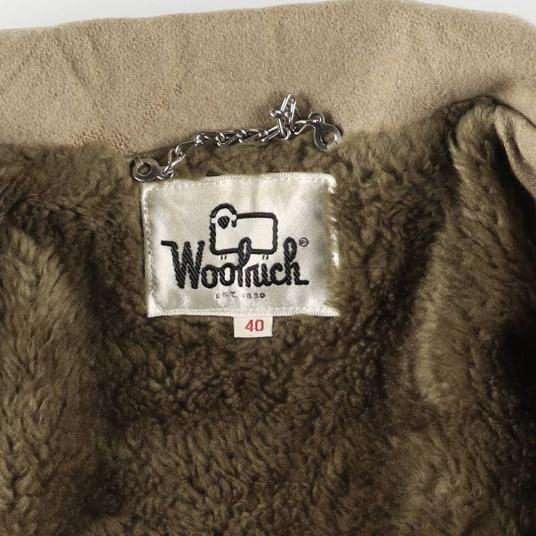 Vintage 1970'S WOOLRICH double-breasted padded wool boa coat, size M, men's unclear Beige type Vintage Second Hand
