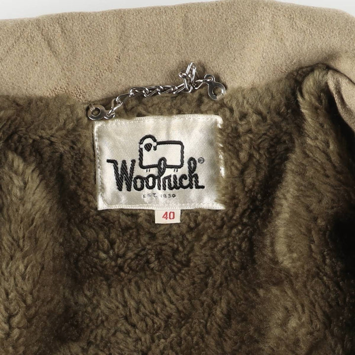 Vintage 1970'S WOOLRICH double-breasted padded wool boa coat, size M, men's unclear Beige type Vintage Second Hand