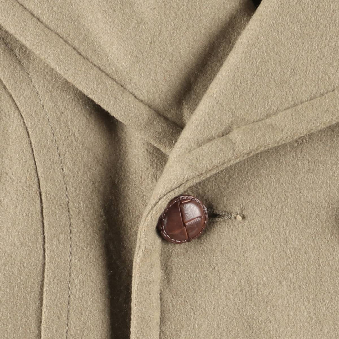 Vintage 1970'S WOOLRICH double-breasted padded wool boa coat, size M, men's unclear Beige type Vintage Second Hand