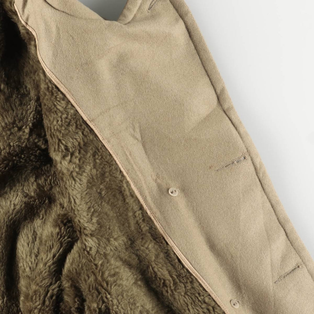 Vintage 1970'S WOOLRICH double-breasted padded wool boa coat, size M, men's unclear Beige type Vintage Second Hand