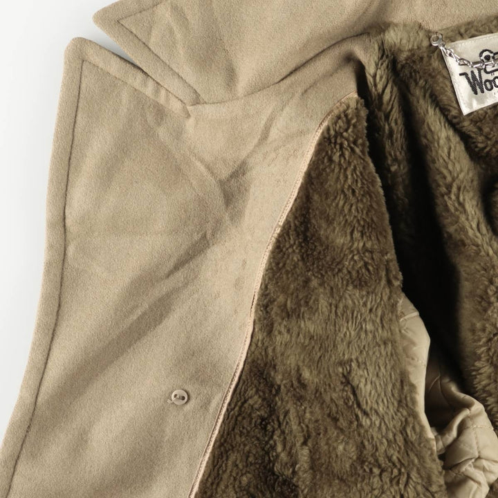 Vintage 1970'S WOOLRICH double-breasted padded wool boa coat, size M, men's unclear Beige type Vintage Second Hand