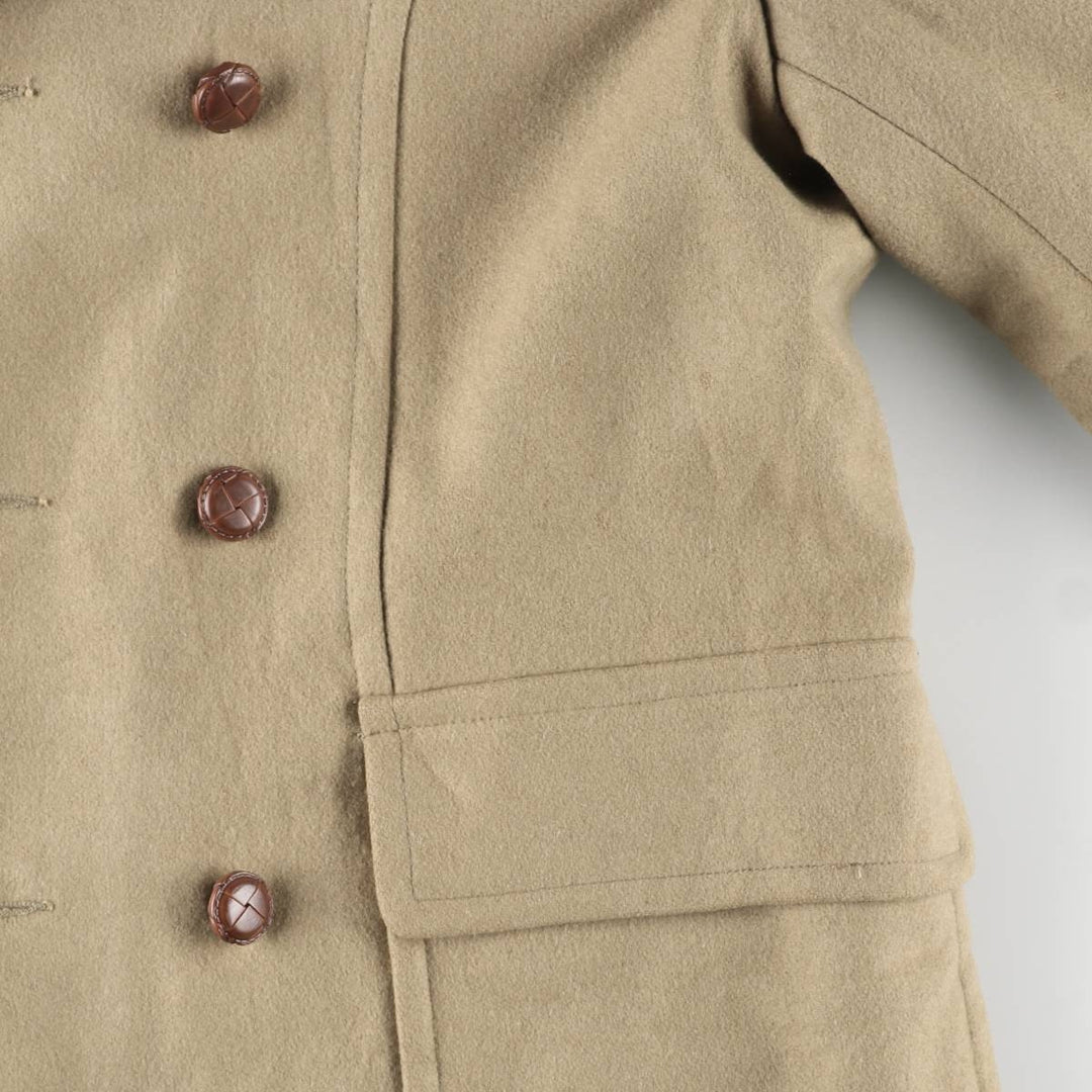 Vintage 1970'S WOOLRICH double-breasted padded wool boa coat, size M, men's unclear Beige type Vintage Second Hand