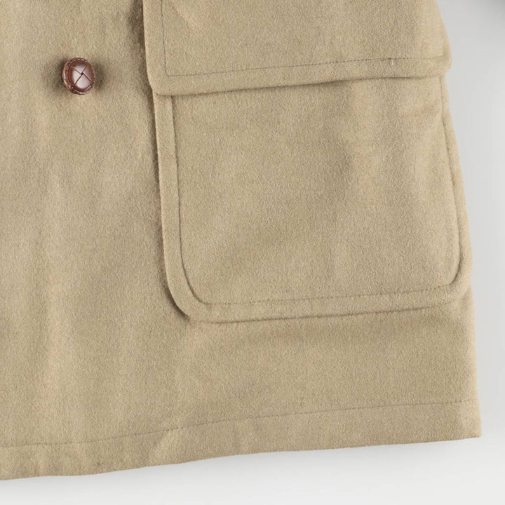 Vintage 1970'S WOOLRICH double-breasted padded wool boa coat, size M, men's unclear Beige type Vintage Second Hand