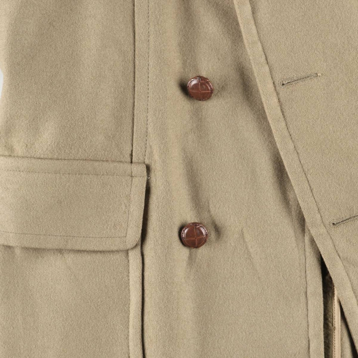 Vintage 1970'S WOOLRICH double-breasted padded wool boa coat, size M, men's unclear Beige type Vintage Second Hand