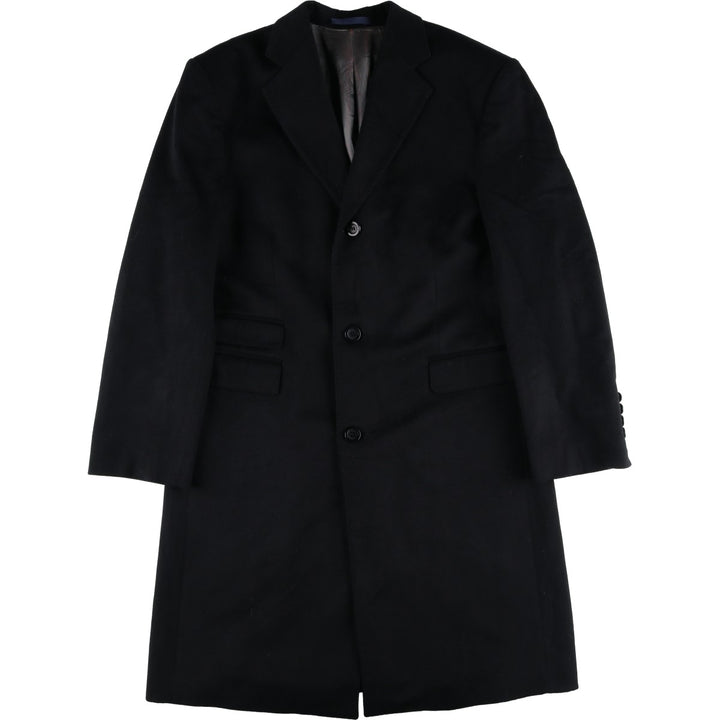 CARAMELO Wool Chesterfield Coat, Men's Size M wool black type Vintage Second Hand