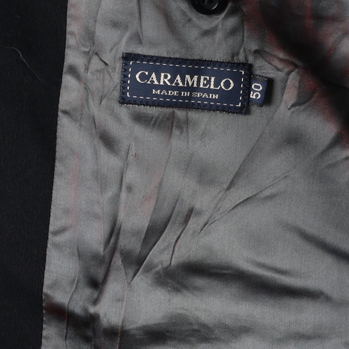 CARAMELO Wool Chesterfield Coat, Men's Size M wool black type Vintage Second Hand