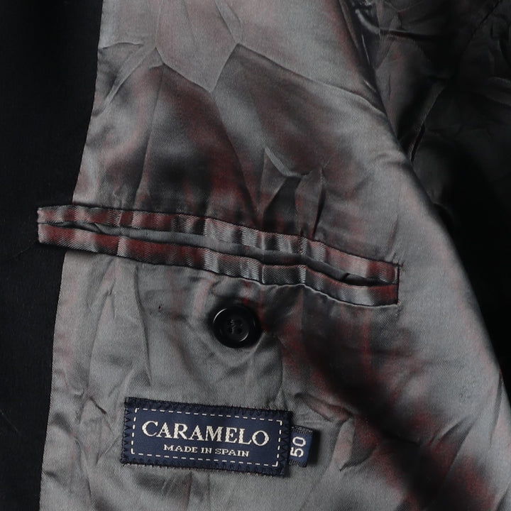 CARAMELO Wool Chesterfield Coat, Men's Size M wool black type Vintage Second Hand