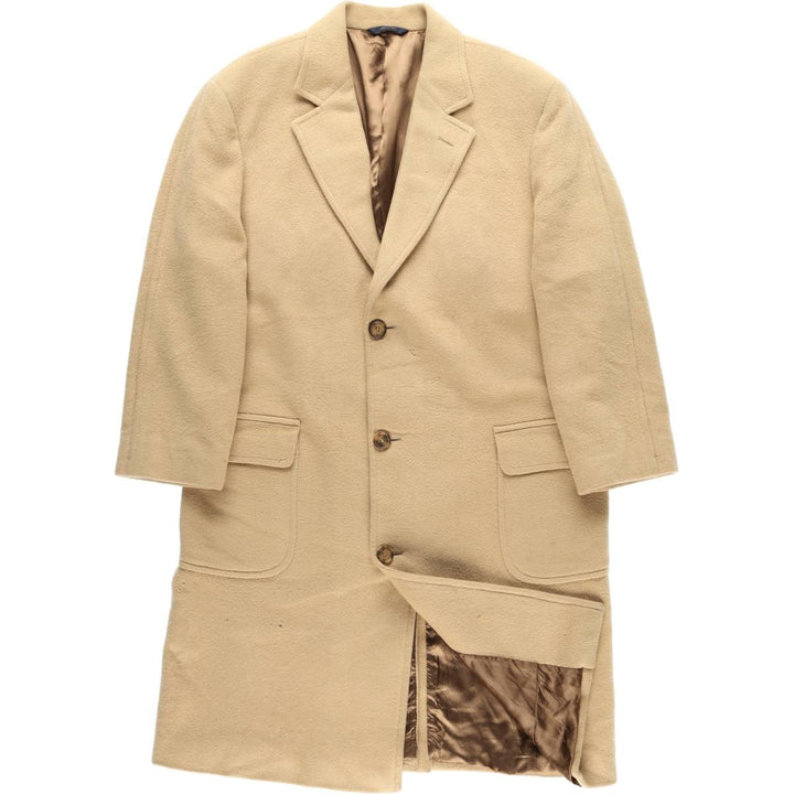 Brooks Brothers Chesterfield Coat, Made in Italy, Men's Size L Camel hair Beige type Vintage Second Hand