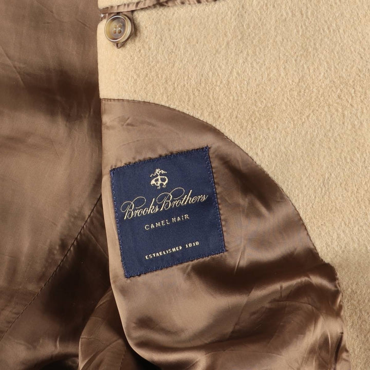 Brooks Brothers Chesterfield Coat, Made in Italy, Men's Size L Camel hair Beige type Vintage Second Hand