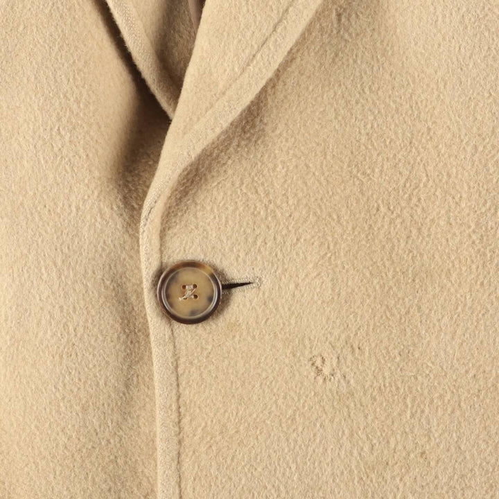 Brooks Brothers Chesterfield Coat, Made in Italy, Men's Size L Camel hair Beige type Vintage Second Hand