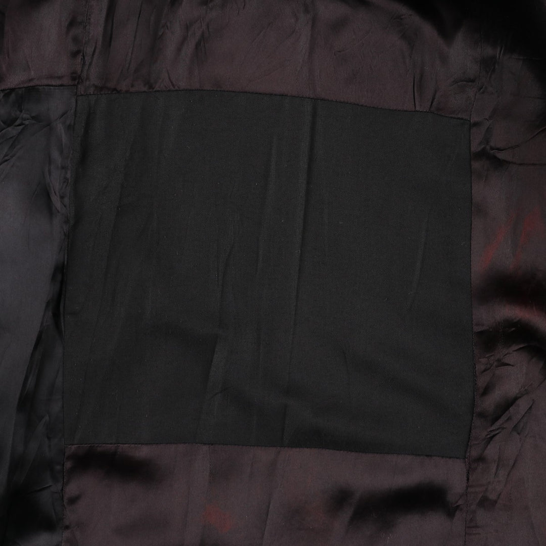 JGHOOK Color Nep Herringbone Wool Long Coat, Men's Size Medium, Vintage wool gray type Vintage Second Hand