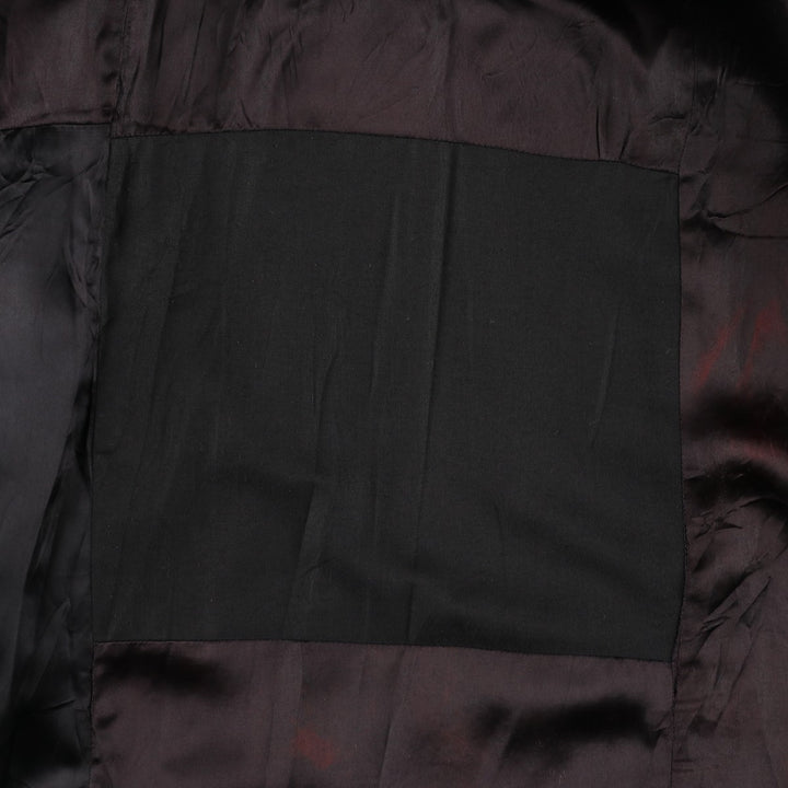 JGHOOK Color Nep Herringbone Wool Long Coat, Men's Size Medium, Vintage wool gray type Vintage Second Hand