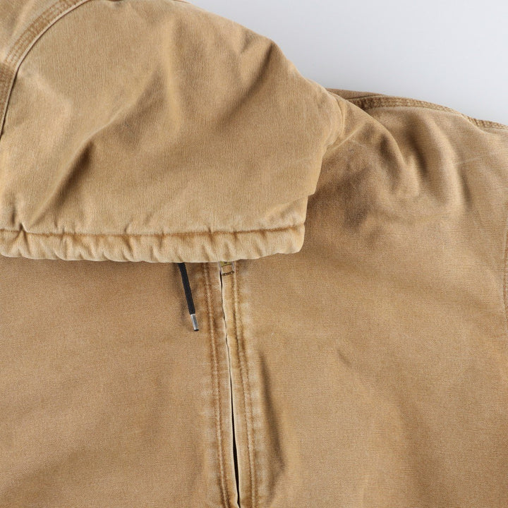 00'S Carhartt Active Jacket Duck Full Zip Hoodie Men's XL cotton Beige type Vintage Second Hand