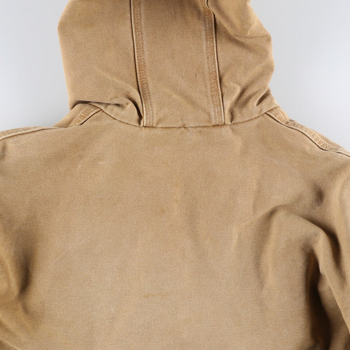 00'S Carhartt Active Jacket Duck Full Zip Hoodie Men's XL cotton Beige type Vintage Second Hand