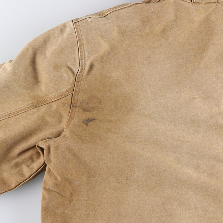 00'S Carhartt Active Jacket Duck Full Zip Hoodie Men's XL cotton Beige type Vintage Second Hand