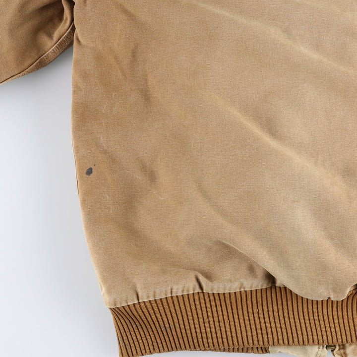 00'S Carhartt Active Jacket Duck Full Zip Hoodie Men's XL cotton Beige type Vintage Second Hand