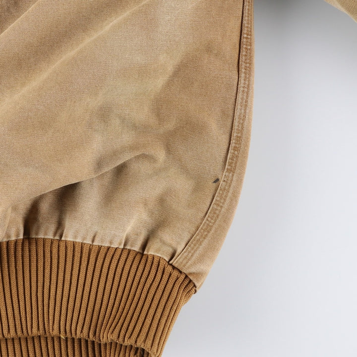 00'S Carhartt Active Jacket Duck Full Zip Hoodie Men's XL cotton Beige type Vintage Second Hand