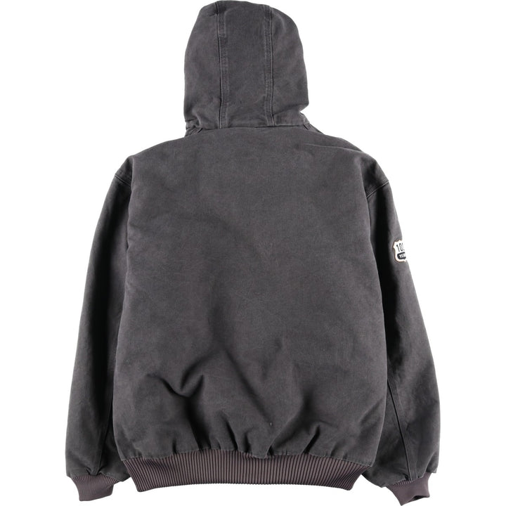 Carhartt Active Jacket Duck Full Zip Hoodie Men's XL cotton gray type Vintage Second Hand