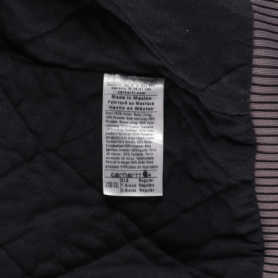 Carhartt Active Jacket Duck Full Zip Hoodie Men's XL cotton gray type Vintage Second Hand