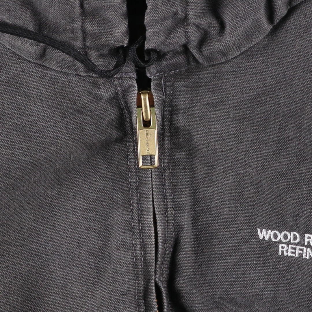 Carhartt Active Jacket Duck Full Zip Hoodie Men's XL cotton gray type Vintage Second Hand