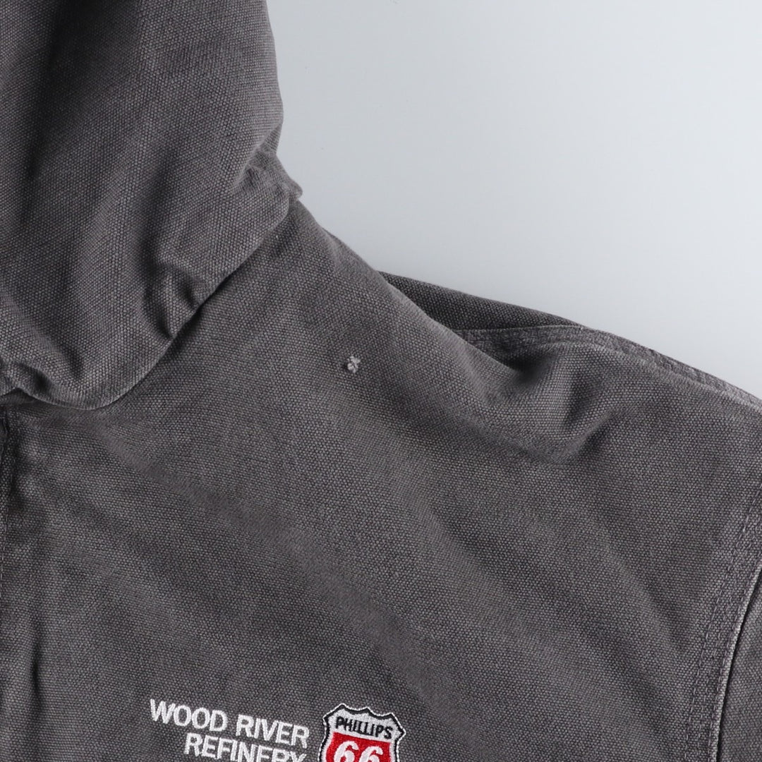 Carhartt Active Jacket Duck Full Zip Hoodie Men's XL cotton gray type Vintage Second Hand