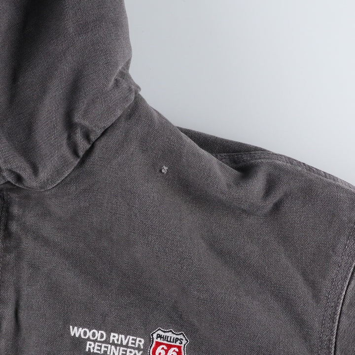 Carhartt Active Jacket Duck Full Zip Hoodie Men's XL cotton gray type Vintage Second Hand