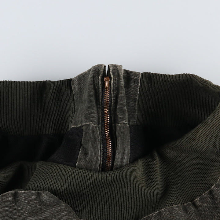 00'S Carhartt Active Jacket Duck Full Zip Hoodie Men's XL cotton Khaki type Vintage Second Hand