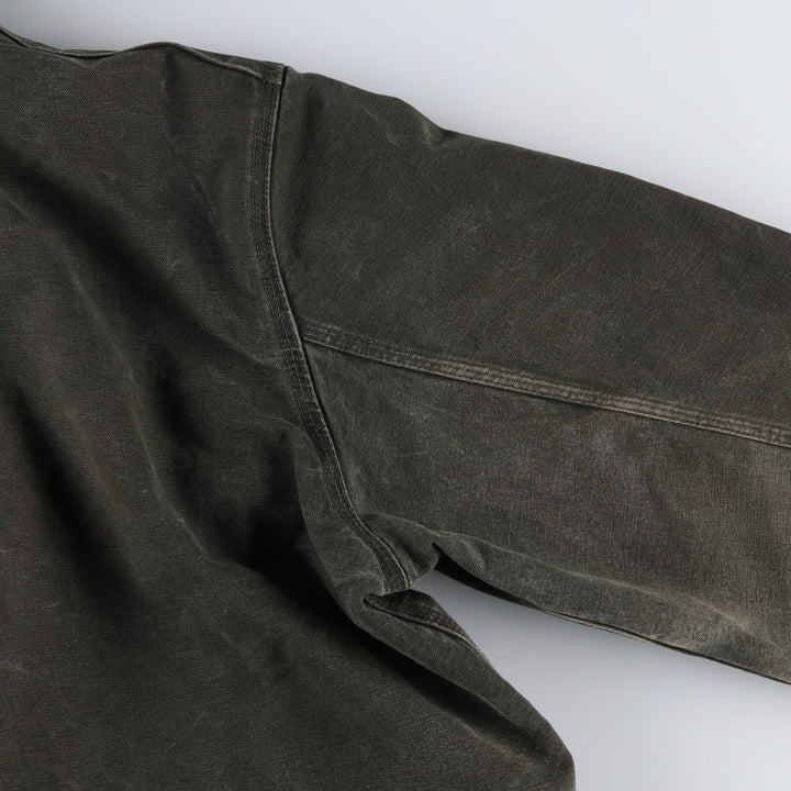 00'S Carhartt Active Jacket Duck Full Zip Hoodie Men's XL cotton Khaki type Vintage Second Hand