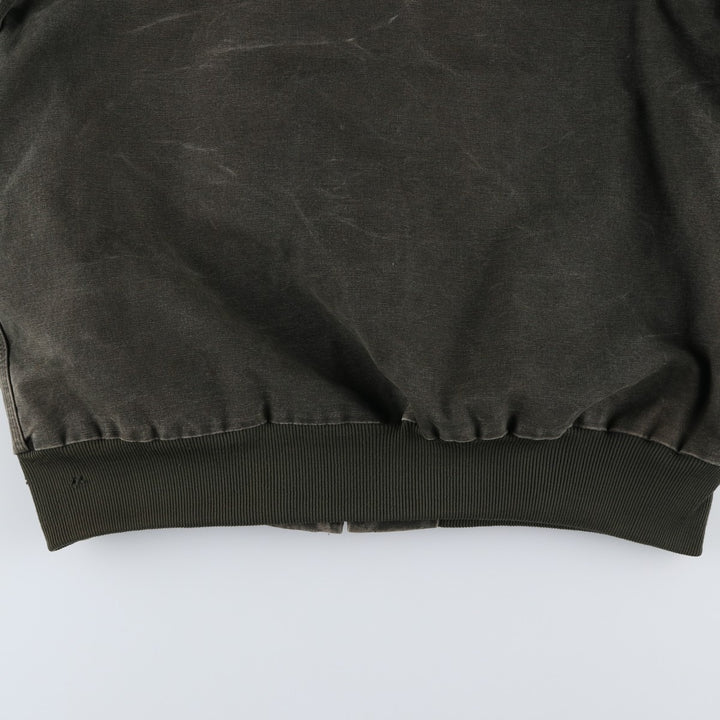 00'S Carhartt Active Jacket Duck Full Zip Hoodie Men's XL cotton Khaki type Vintage Second Hand