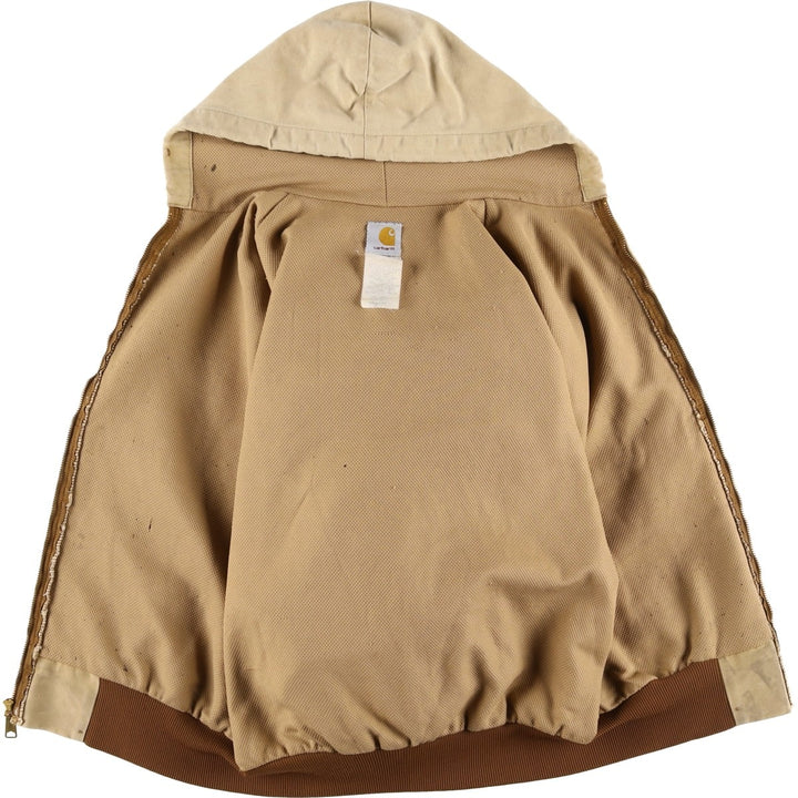 00'S Carhartt Active Jacket Duck Full Zip Parka Men's M cotton Beige type Vintage Second Hand
