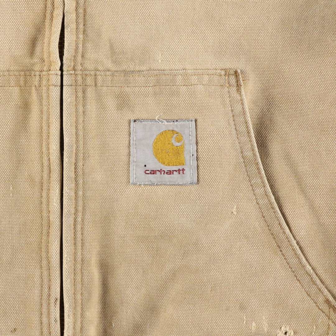 00'S Carhartt Active Jacket Duck Full Zip Parka Men's M cotton Beige type Vintage Second Hand