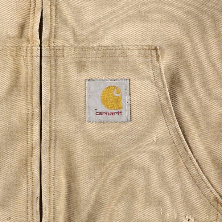 00'S Carhartt Active Jacket Duck Full Zip Parka Men's M cotton Beige type Vintage Second Hand
