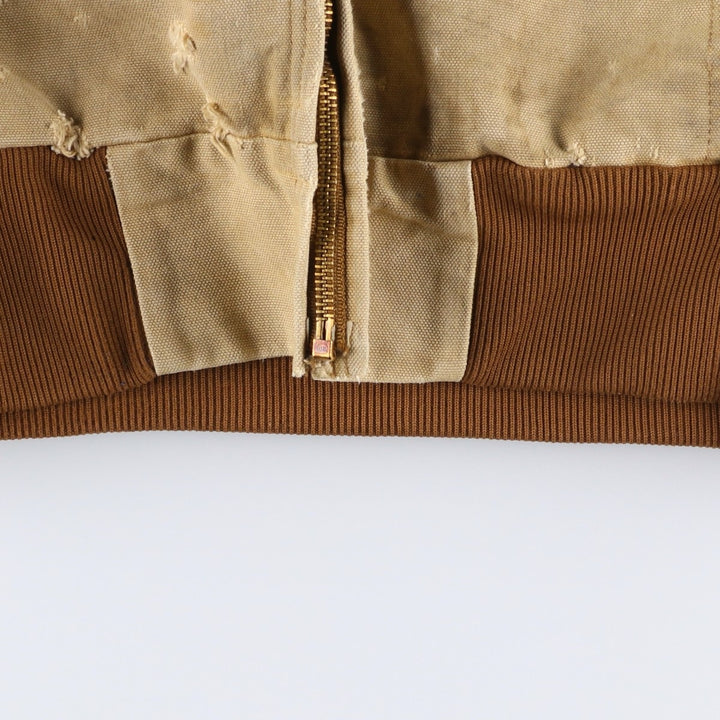 00'S Carhartt Active Jacket Duck Full Zip Parka Men's M cotton Beige type Vintage Second Hand