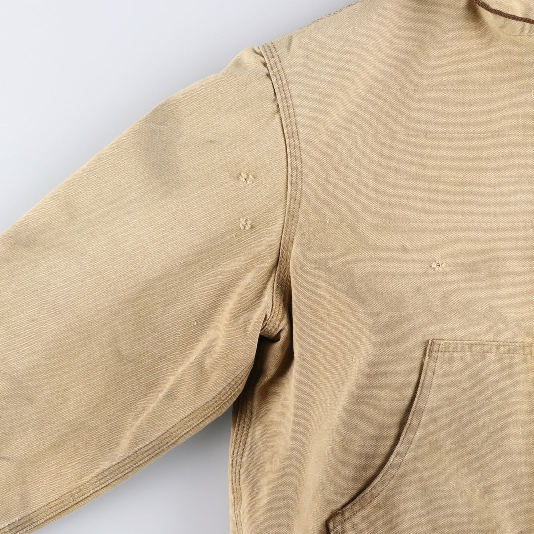 00'S Carhartt Active Jacket Duck Full Zip Parka Men's M cotton Beige type Vintage Second Hand